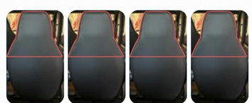 Headrest cover ad placement on Breeze shuttle seats